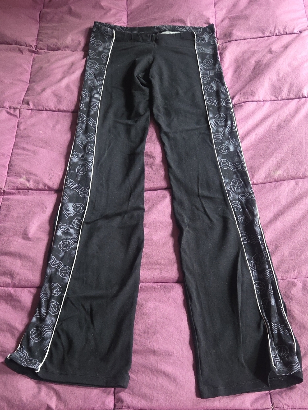 Vintage OG Brasil Sul Black Low Rise Extra Long Boot Cut Pants M 37" Inseam